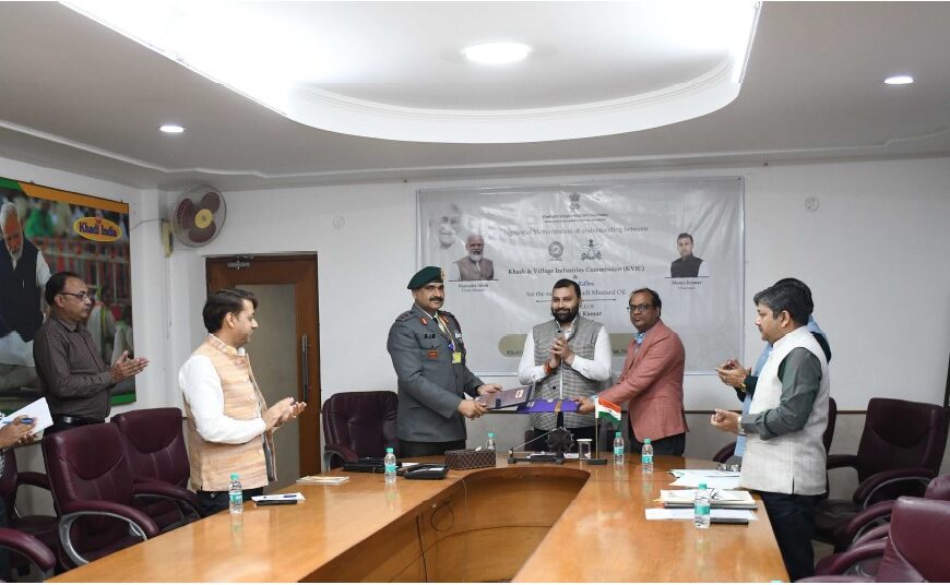 KVIC & Assam Rifles sign MoU; Paramilitary forces to taste Khadi Mustard Oil Now