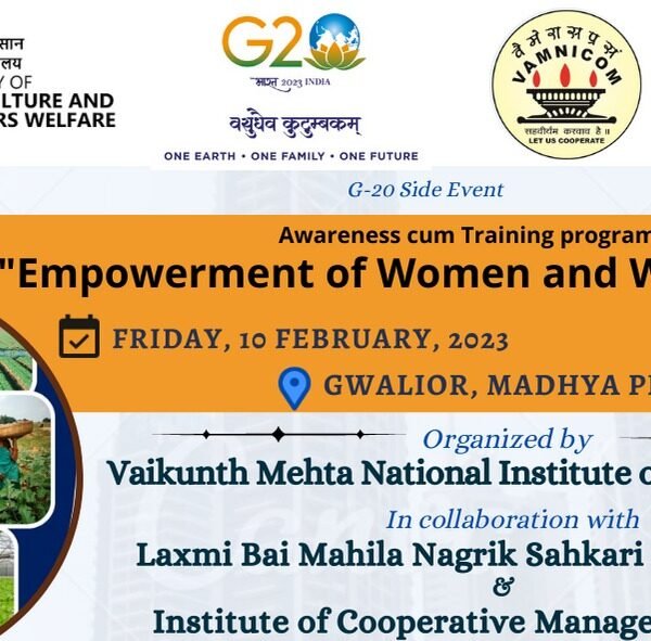 G-20 theme based awareness cum training programme organized for “Empowerment of Women and Women Nutrition” at Gwalior, Madhya Pradesh