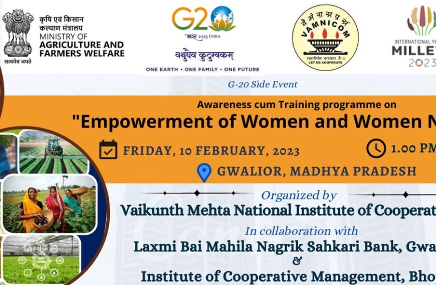 G-20 theme based awareness cum training programme organized for “Empowerment of Women and Women Nutrition” at Gwalior, Madhya Pradesh
