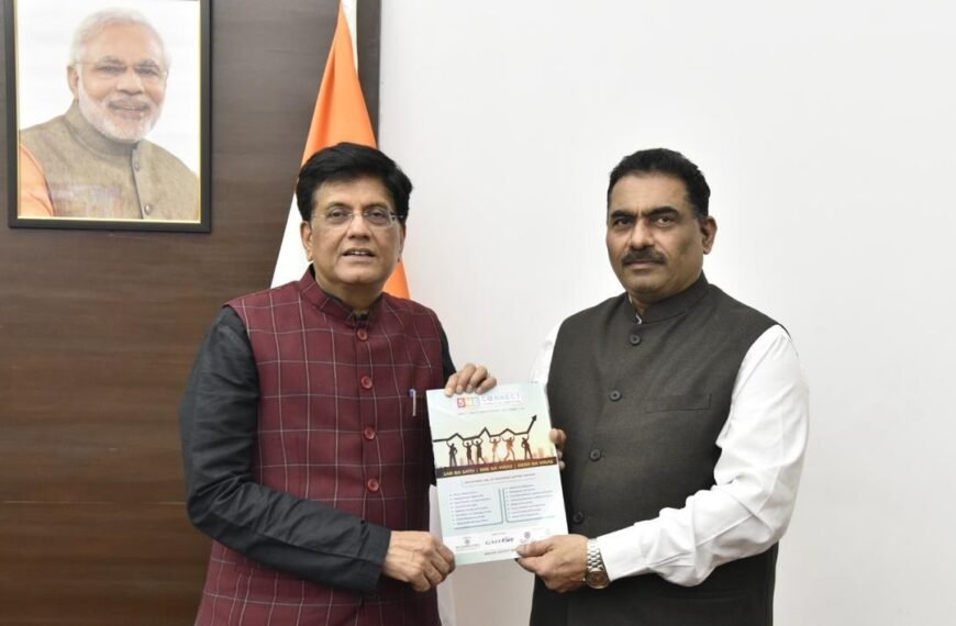 Mr Chandrakant Salunkhe, Founder and President-SME Chamber of India, has met “Shri. Piyush Goyal – Hon’ble Union Minister of Commerce and Industry