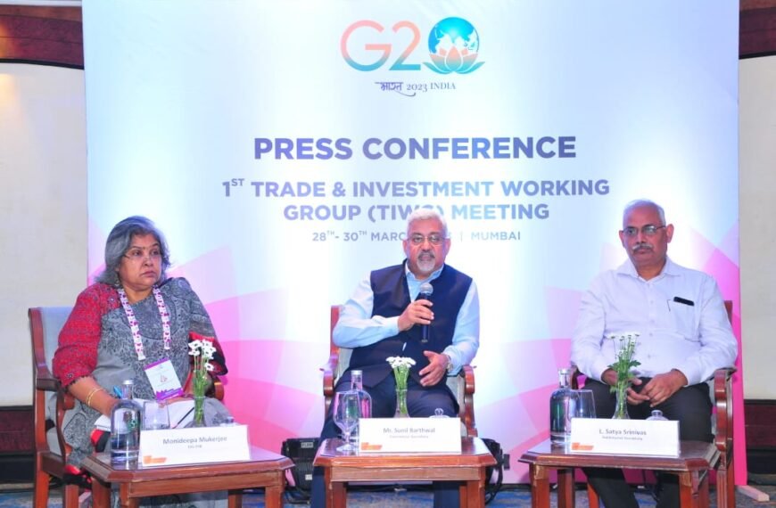 1st G20 Trade and Investment Working Group (TIWG) Meeting in Mumbai,March 28th – 30th, 2023