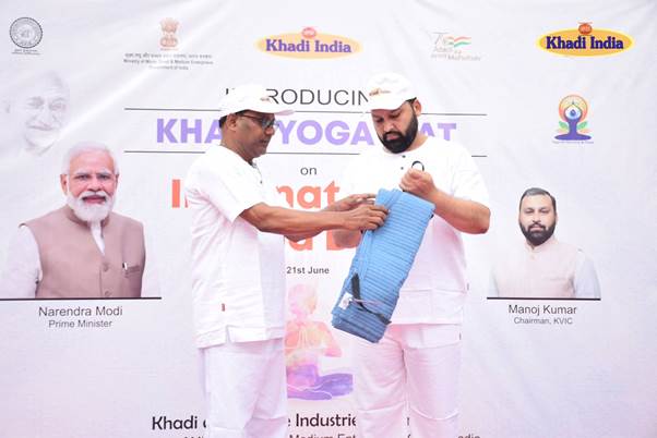 ‘Khadi Yoga Mat’ launched on International Yoga Day