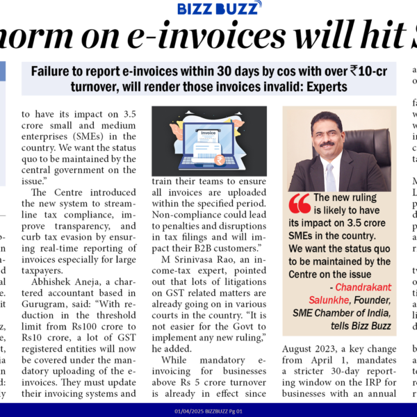New norm on e-invoices will hit SMEs